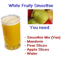 white fruity smoothie
