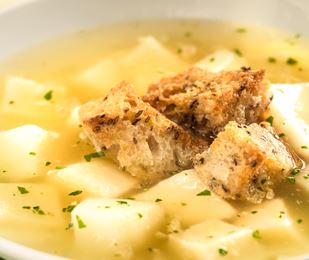 czech garlic soup