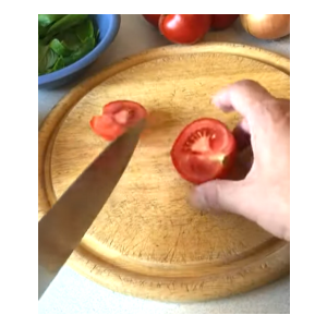 fresh basil leaves and tomatoes for soup
