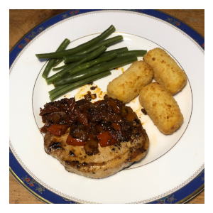 Pork with oregano tomato sauce