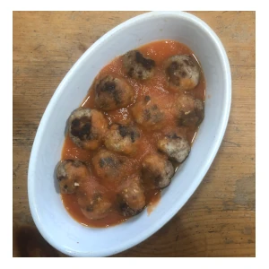 pork meatballs in tomato sauce