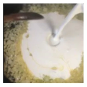pouring cream