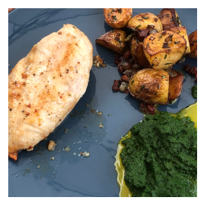 crispy bacon baby potatoes combined with air fried chicken breasts