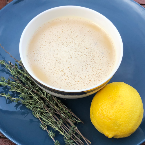 Lactose free lemon thyme sauce