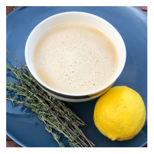 Lactose free lemon thyme sauce