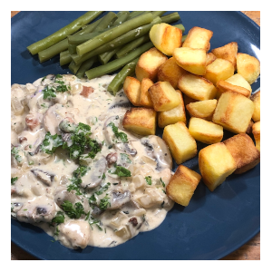 Creamy mushroom bacon chicken