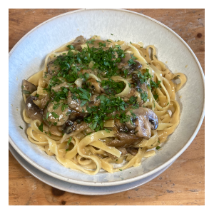 dairy free creamy mushroom sage pasta